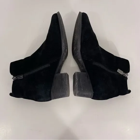 Blondo Black Leather Suede Ankle Booties - Picture 6 of 10
